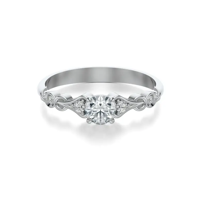 Pierścionek białe złoto z diamentami AJPZ_062